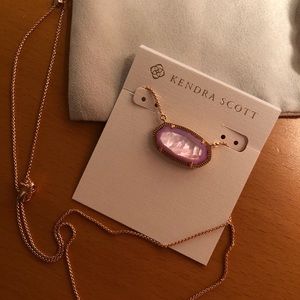 Kendra Scott rose gold adjustable long necklace